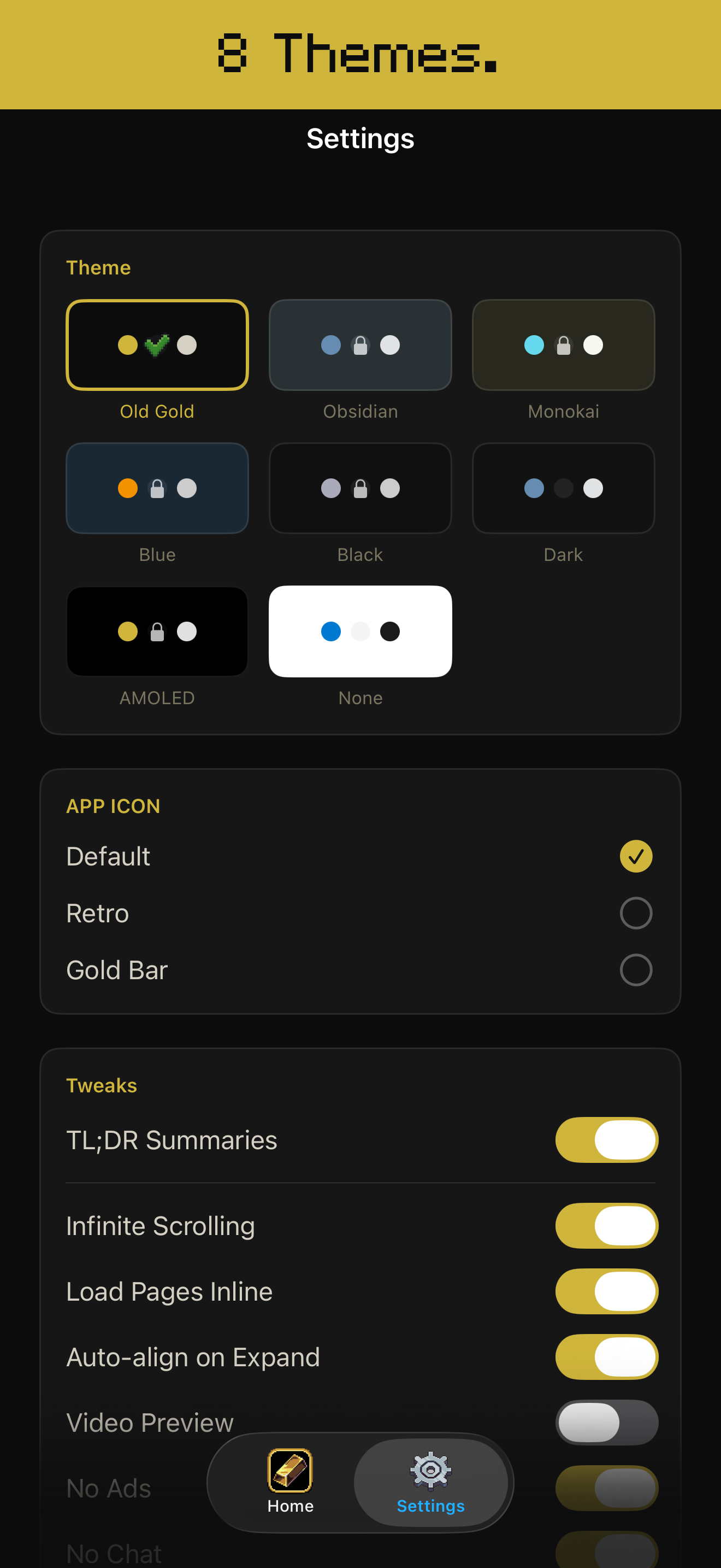 Eight themes