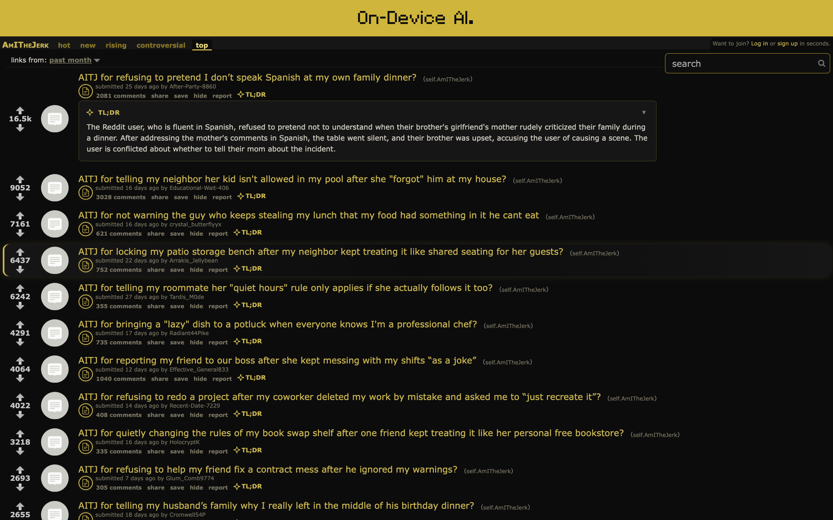 On-device AI summaries on Mac