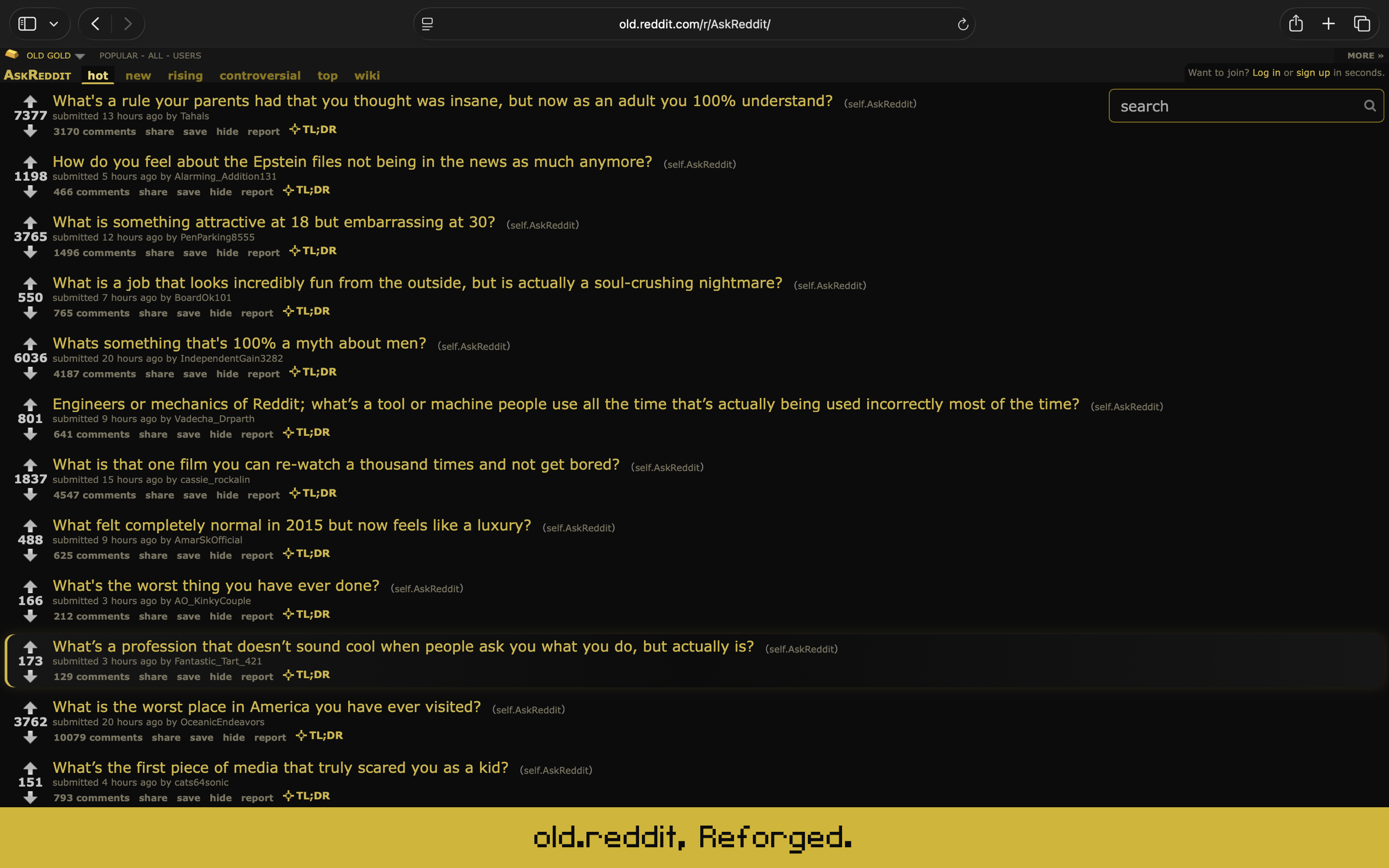 old.reddit, reforged on Mac